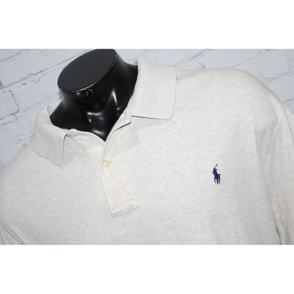 Polo Ralph Lauren Polo Golf Shirt Mens 4XB BIG Heather Gray Pony Logo